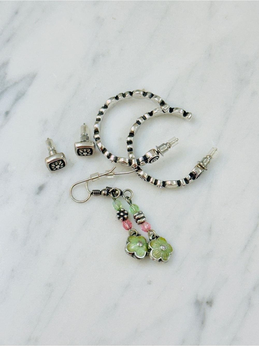 Brighton Retired Earring Trio – Polished, Fresh Backs, and Full of Charm